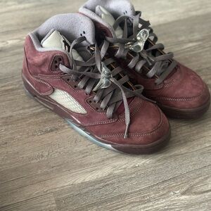 Jordan Brown and Gray High-Top Sneakers